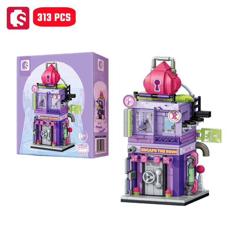 Non-Toxic Sembo Creative City Streetscape Bricks Dessert Shop Assemblage Building Blocks Kits Moc Home Architecture Models Children Gifts Toy