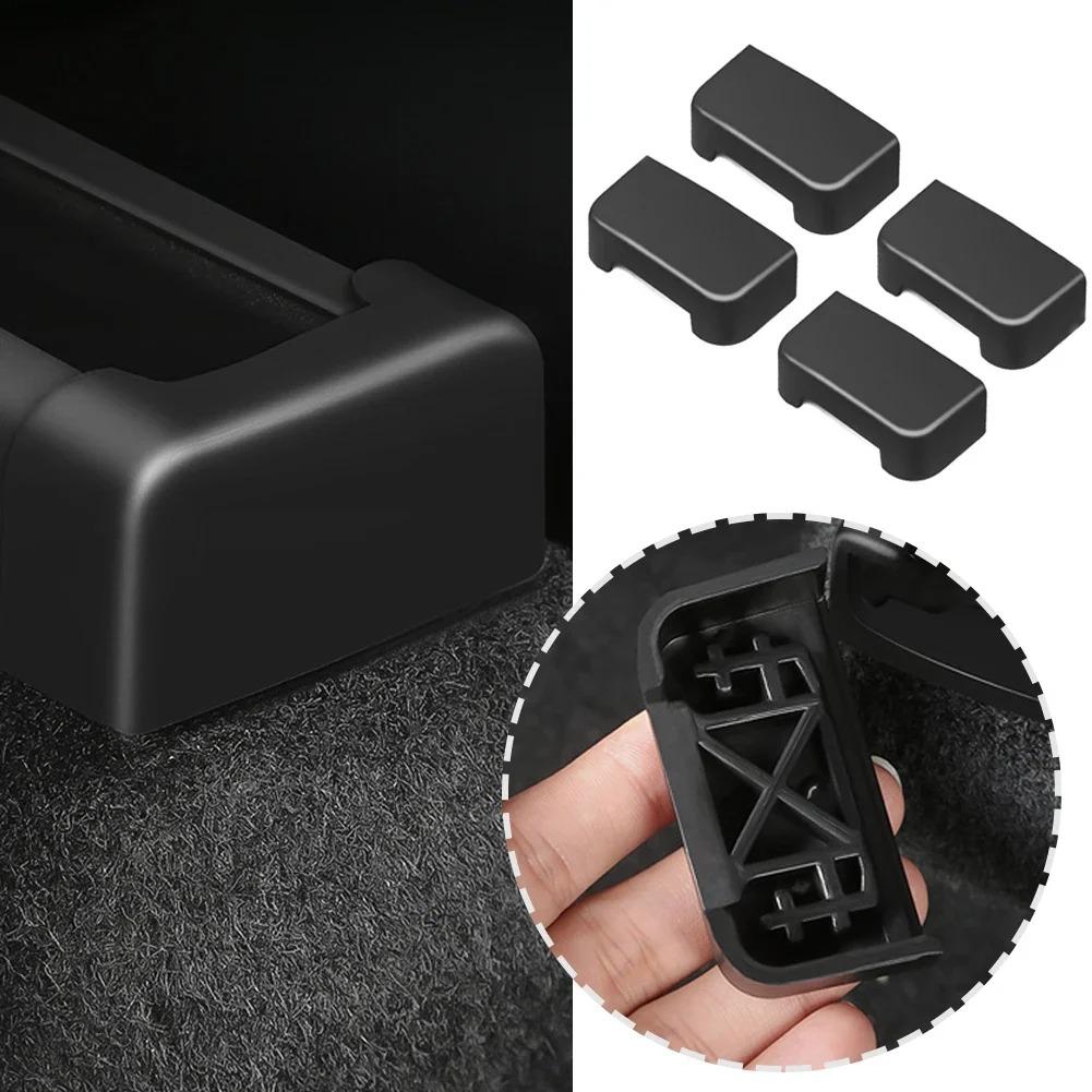 4pcs Car Rear Seat Slide Soft Rubber Plug Protection Interior Cover for Tesla Model Y 3 Front and Rear End Parts Protection Pad