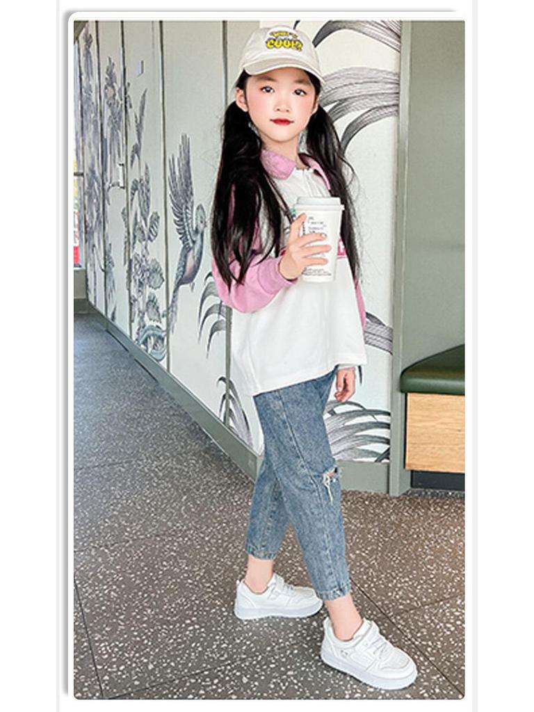 2025 Spring/Autumn Waterproof Leather Girls' White Sneakers