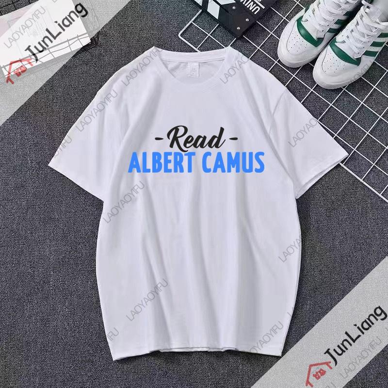 Filosofo Albert Camus Filosofia Maglietta Moda Casual Manica Corta Girocollo Vintage Streetwear Abbigliamento