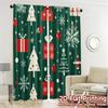 2pcs,Curtains Christmas Trees Snowflakes Gifts_d Popular Contemporary Curtains Fabric Curtains Versatile All Ldeal for Bedroom &