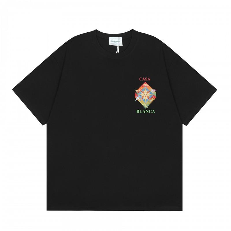 Casablanca Short Sleeve T-Shirt Men Women 2025 Casual Cotton Tee Breathable Antibacterial Loose Fit