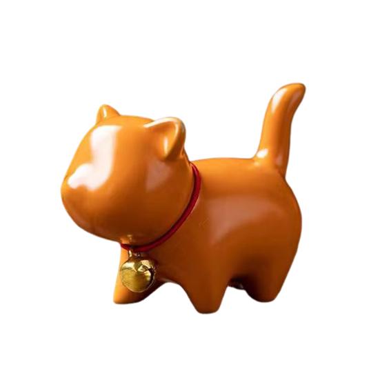 Katzen-Toiletten-Bolzenkappen, dekorative Katzen-Frosch-Keramikabdeckungen, Eisriss-Finish, antike chinesische blaue und weiße Porzellantechnik, Badezimmer-Ornamente