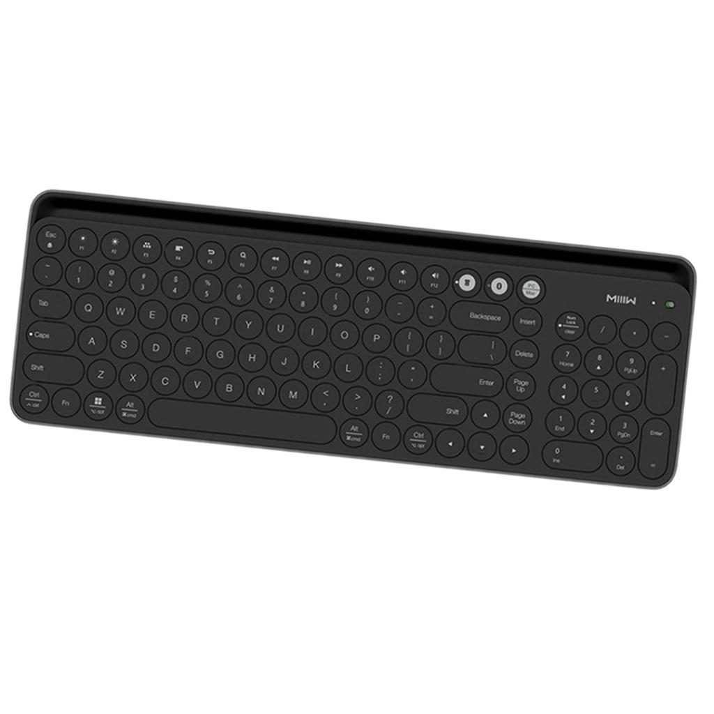 Dual-Channel Keyboard, 2.4 GHz/ With Soft Smartphone Stand Slot, Supporting Multi Switching- Black