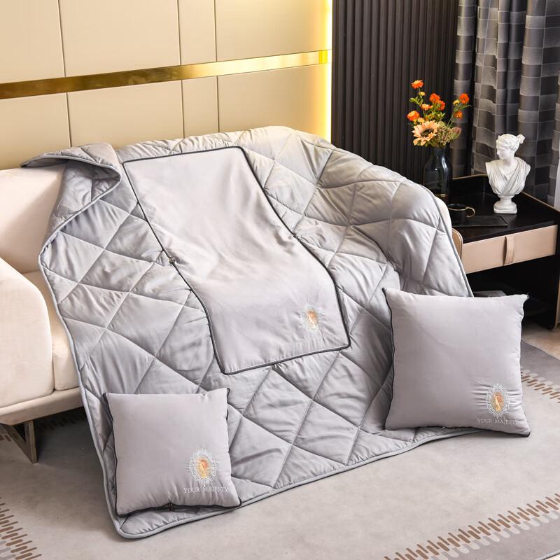 Embroidered Cloud Velvet Cotton Pillow Quilt