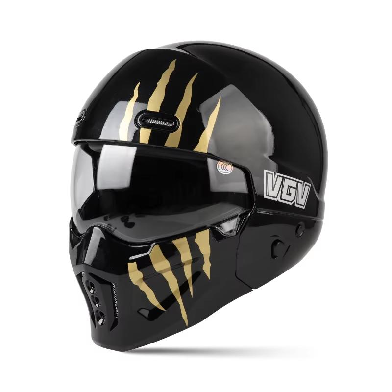 Scorpion Retro Full Motorcycle Helmet Unisex All-Season Universal Cruise Comfortable Breathable Men's And Women's Retro Helmet