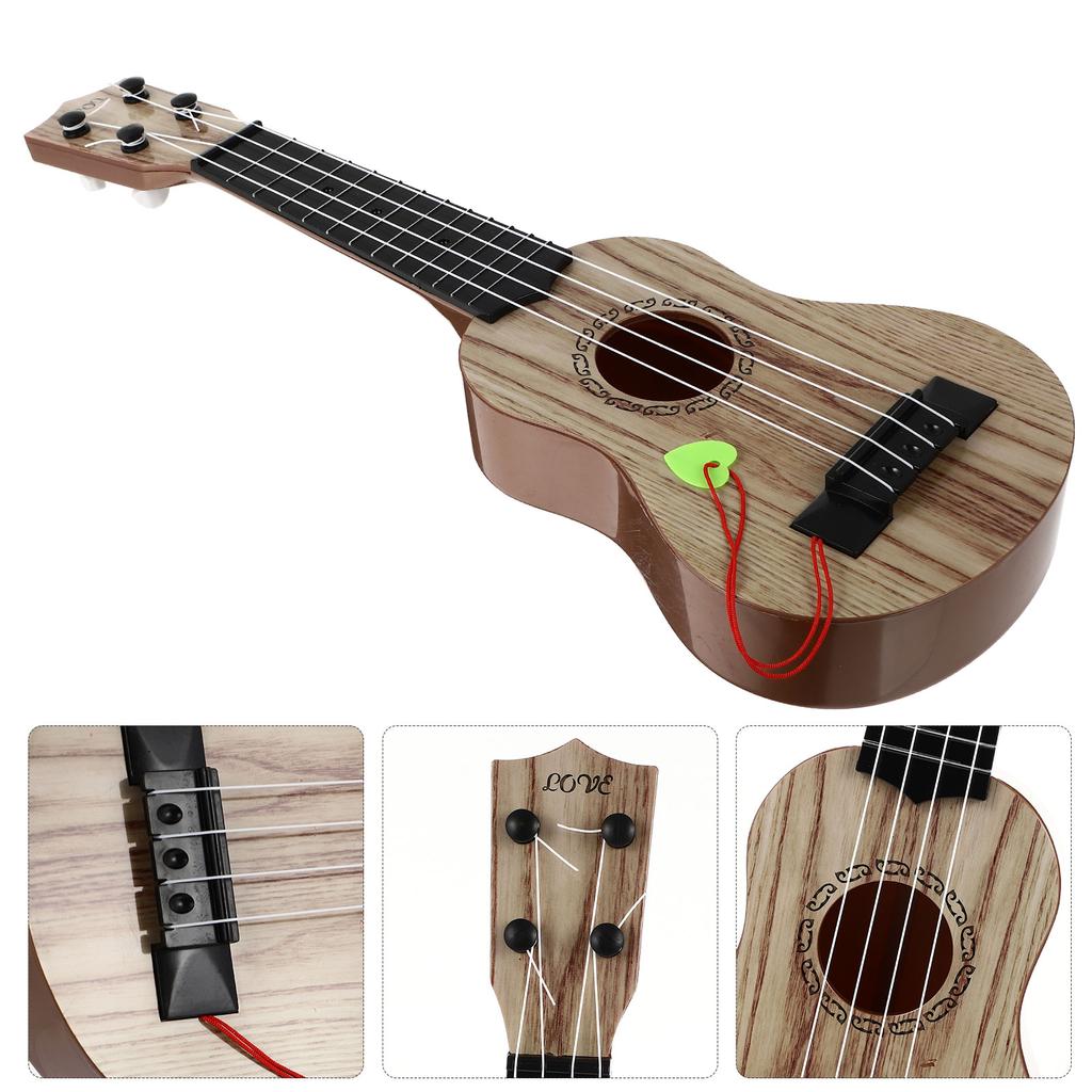Children's Guitar Toy Kids Ukulele Musical Instrument Childrens Toys Small Instruments Plastic Wooden Toddler