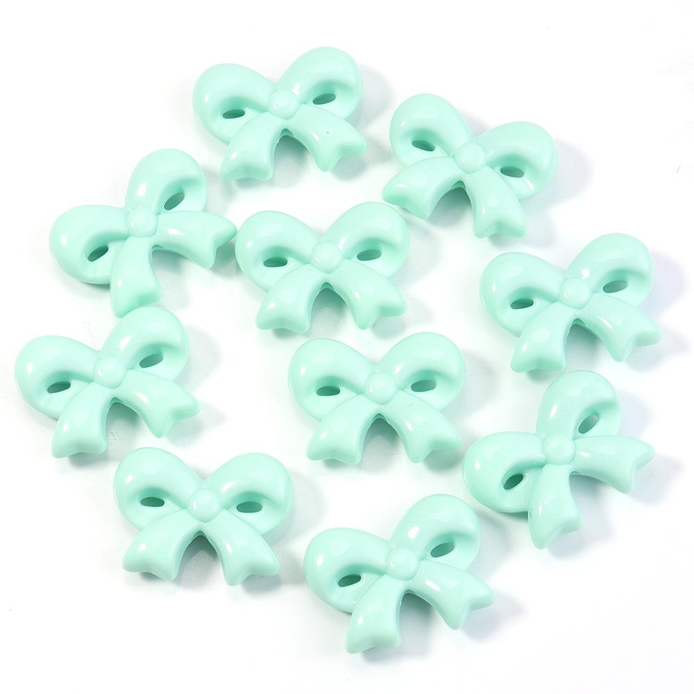 10pcs 23.5x31mm Acrylic Bow Beads Colorful Bowknot Loose Spacer Bead For Jewelry Making DIY Bracelet Phone Key Chain Accessories
