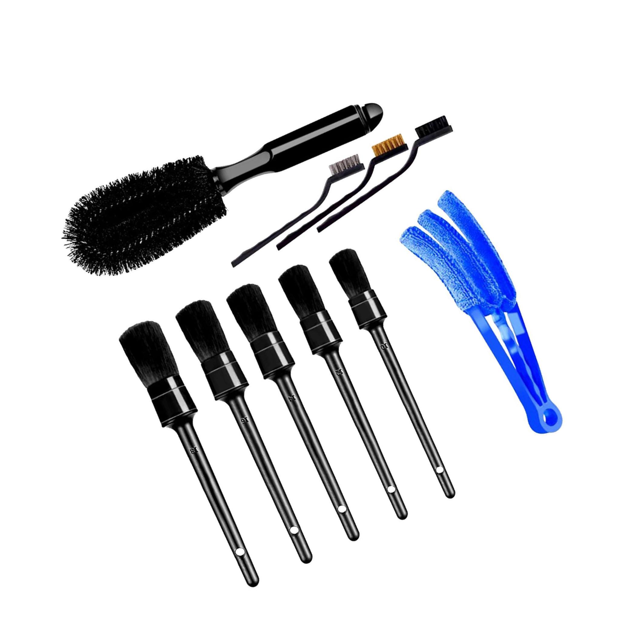 

Detailing Wheel Brush Multi-Purpose Brush Tires Kit Automotive 10pcs Clean