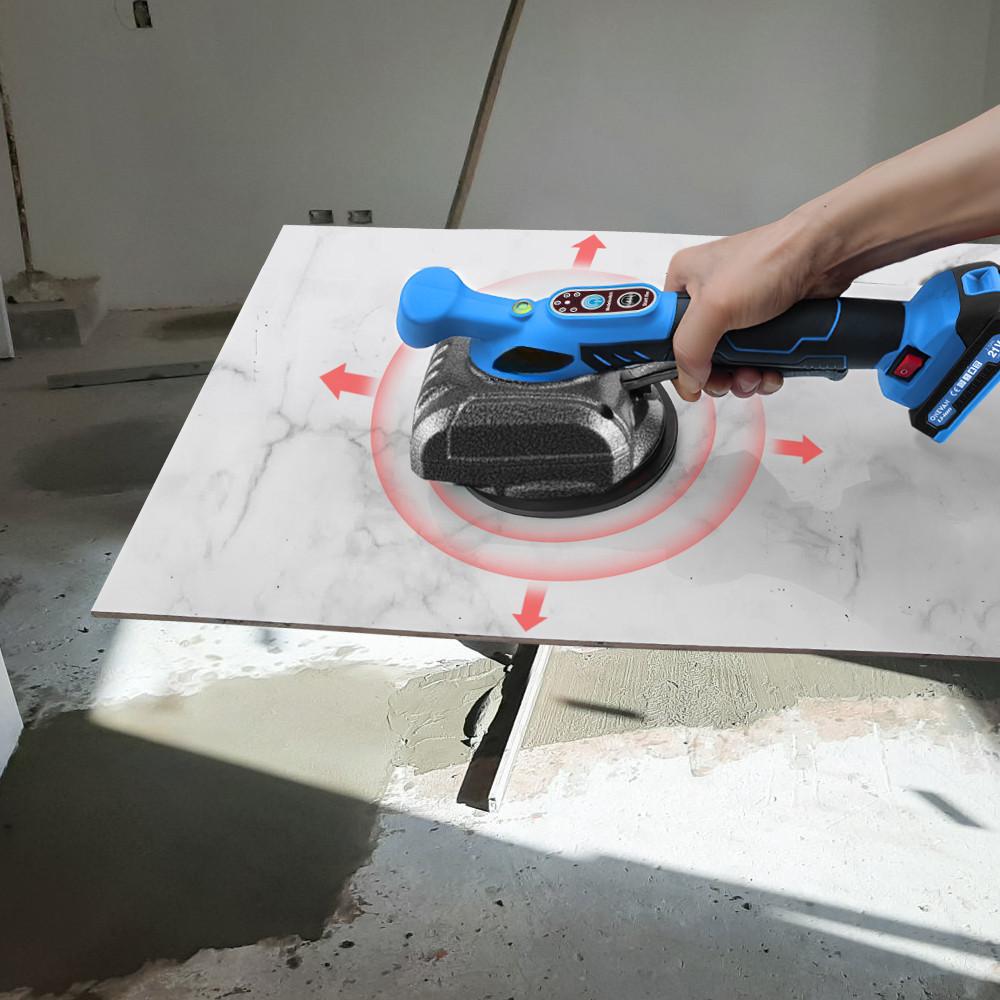 5 Gear Adjustable Tiles Tiling Machine Efficient Cordless Rechargeable Tile Vibrator Suction Cup Tool For 18V Battery
