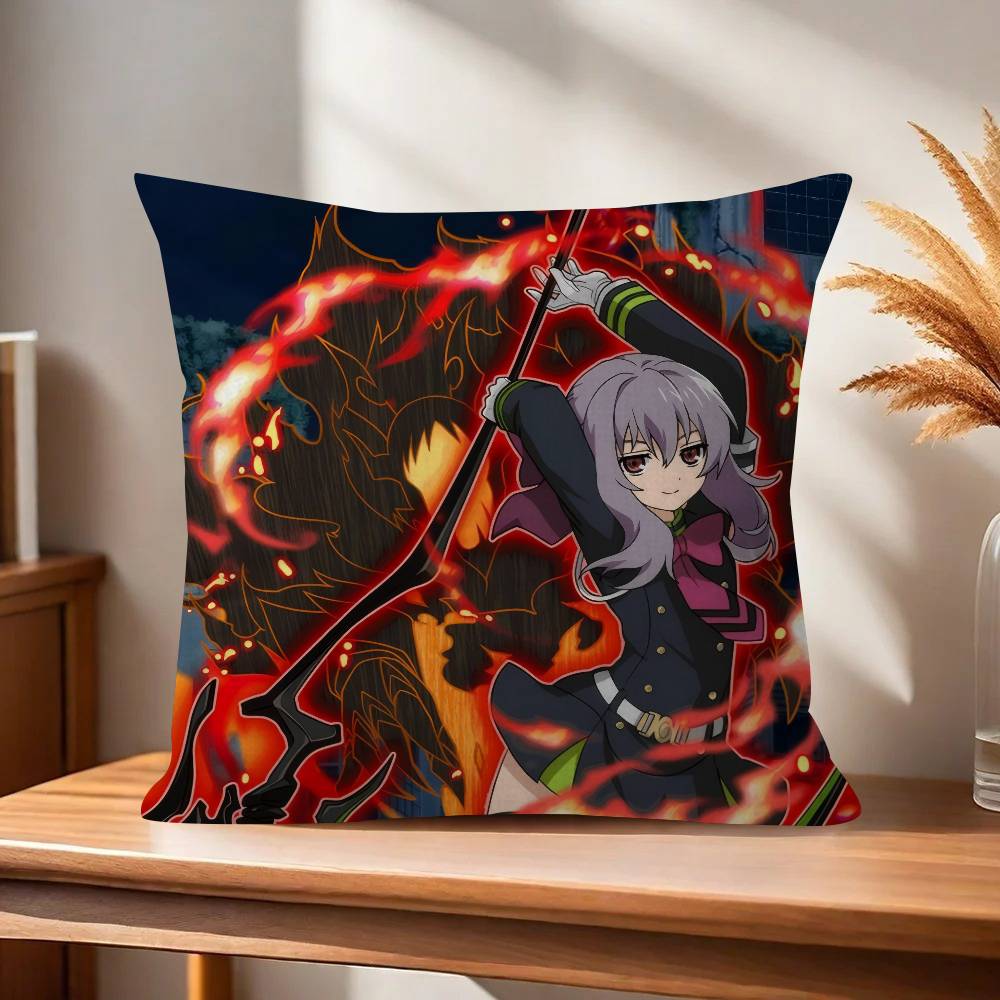 Anime Seraph of The End   Pillow Cover Sofa Cushion Cover Home Room Decoration Children Gift