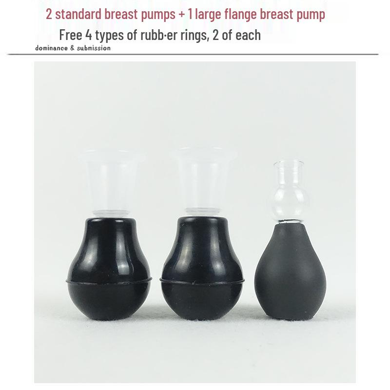 Glass Jar Spiked Rubber Ring Male Nipple Stimulator
