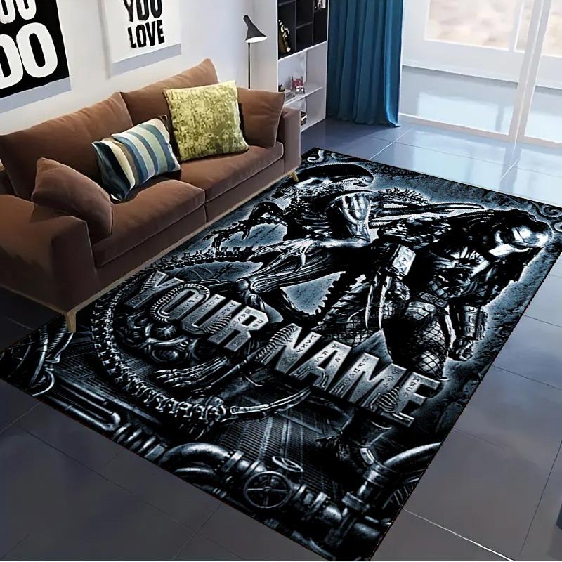 Name Custom Aliens Monster Carpet Rug for Living Room Bedroom Home Sofa Decoration,Kids Play Non-slip Floor Mat