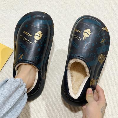 35-45 Paar Plus Plüsch Warme Baumwollschuhe Faule Schuhe Lässige und modische Baumwollschuhe Halbgepolsterte Baumwollschuhe mit Zehenkappen