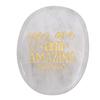 Pocket Stone Crystal Engraved Words Inspirational Stone for Yourself Parents Family Friends White