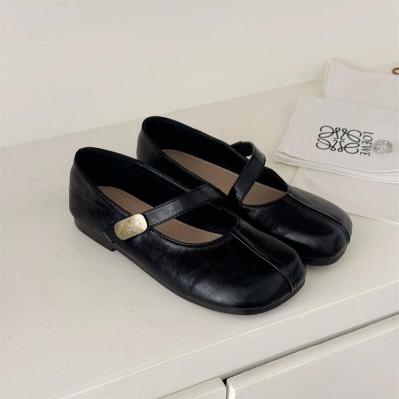 

Серебристые туфли Мэри Джейн на плоской подошве, женская обувь, весна 2025, новые туфли с круглым носком, для работы, универсальные, французские, с открытым верхом, одинарные 35