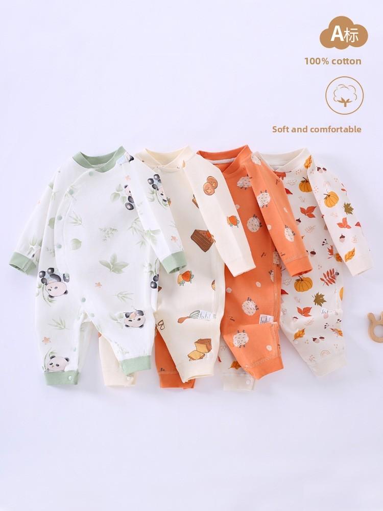 Newborn Cotton Baby Romper With Antibacterial Fabric Long Sleeve For Spring Autumn Infa
