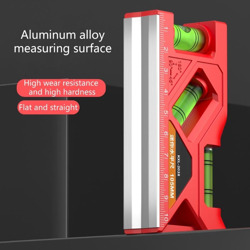 Magnetic Torpedos Level and Ruler, 180/90/45/45 Degree Bubble,Horizontals Ruler Spirits Level for Woodworking