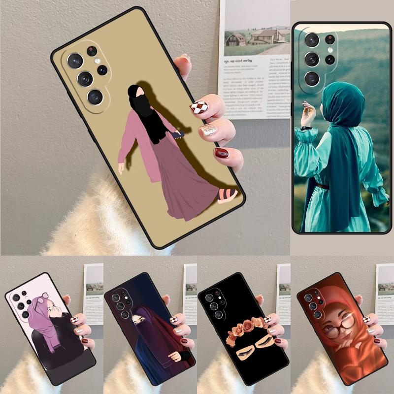 Islamic Arabic Hijab Girl Silicone Phone Case For Samsung Galaxy Note 10 Pro S26 S25 S24 S23 S22 S21 Plus S25Ultra Capa Cover