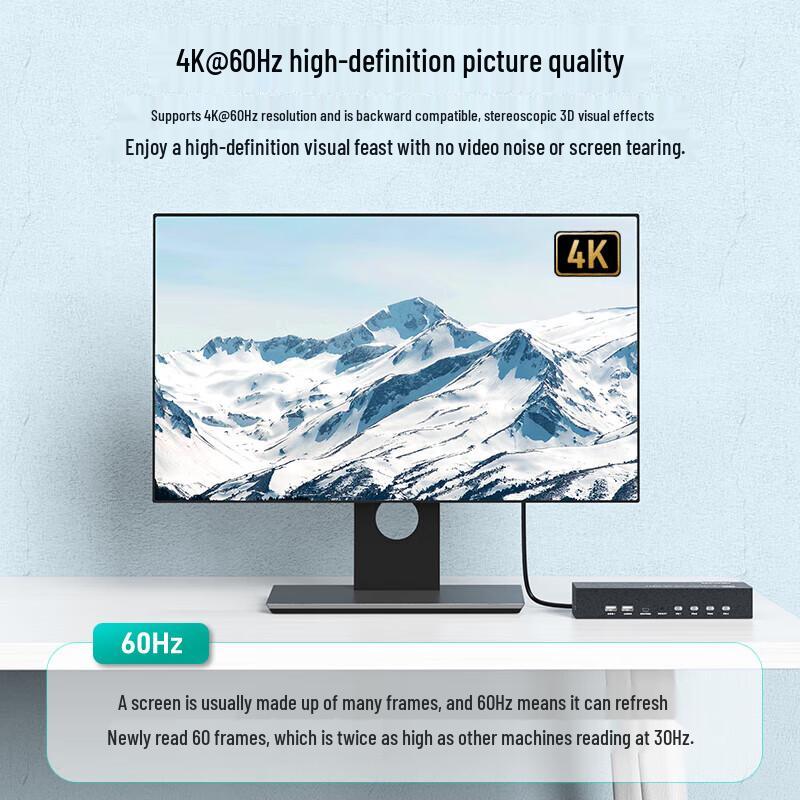 MT-viki 4K Dual Monitor KVM Switch