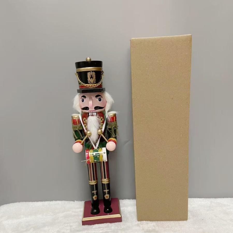 30CM Wooden Nutcracker Ornament for Christmas - Creative Home Decor