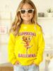 Italian Brainrot Girl Clothes Cute Cappuccina Ballerina Crew Neck Sweatshirts Casual Loose Fit Long Sleeve Autumn Girls Hoodies