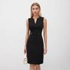 Summer Sleeveless V Neck Dress Women Simple Fashion Commuter Spring Dress