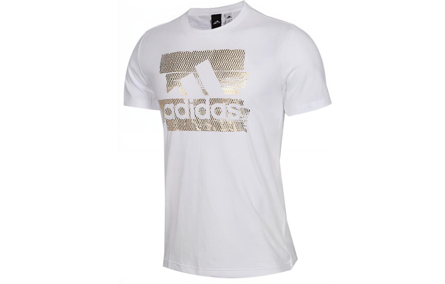 

Adidas T Shirts Men s White Crew Neck Moderate Straight Fit DV3081 M