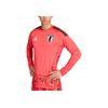 adidas Japan 26 Home Goalkeeper Jersey Long Sleeve Semi Lucid Red Men Tops KA9649