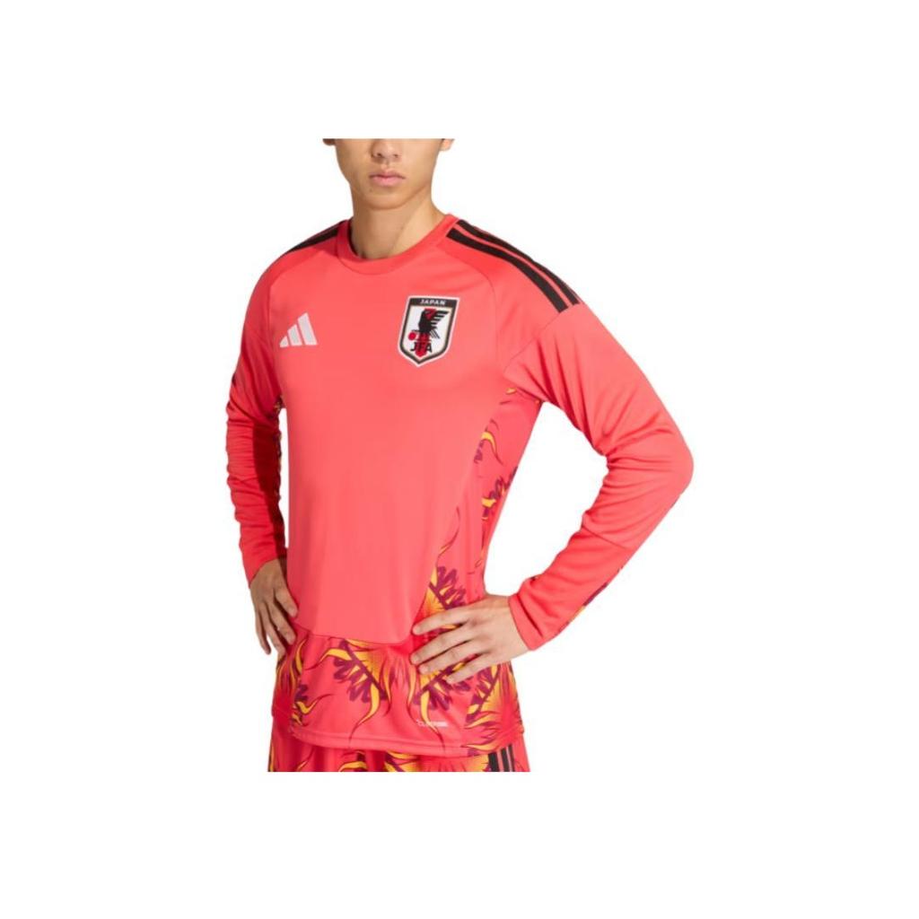 adidas Japan 26 Home Goalkeeper Jersey Long Sleeve Semi Lucid Red Men Tops KA9649