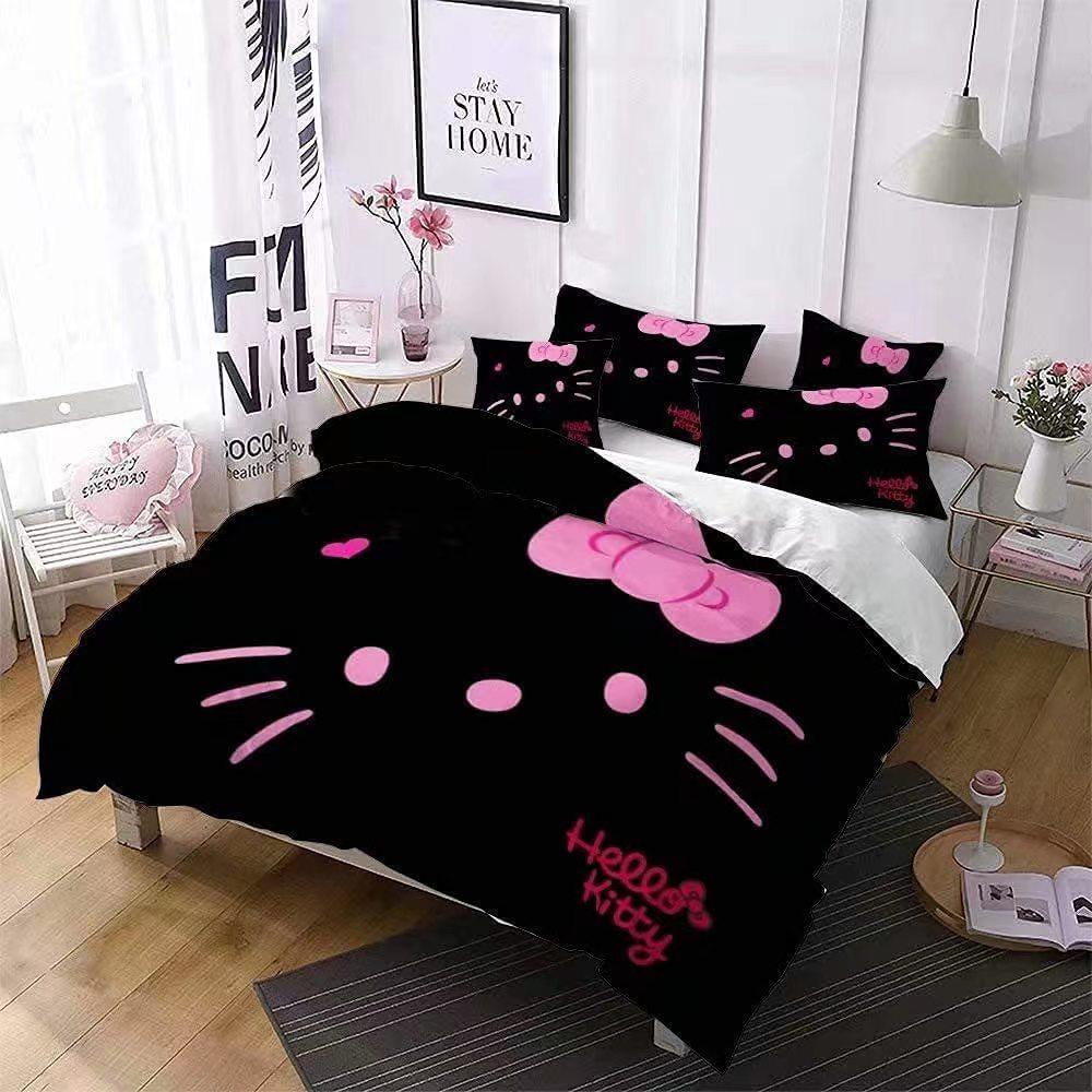Kids' Three-piece Bedding Set - Cartoon 3d Digital Print Duvet Cover and Pillowcase Set