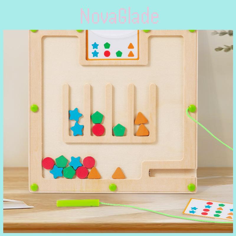 Wooden Shape Color Match Board For Kids Educational Toy For Toddlers