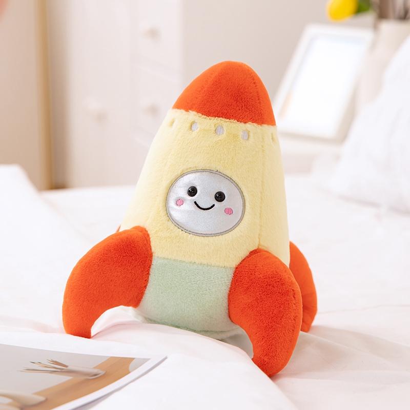 Sale 18/27cm Plush Rocket Toy Stuffed Spaceship Throw Pillow Soft Decor Birthday Gift Space Discovery Educational For Kids
