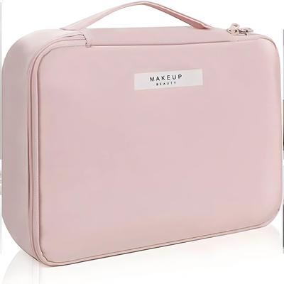 Rosa vanntett kosmetikkveske med stor kapasitet – Reise og daglig bruk