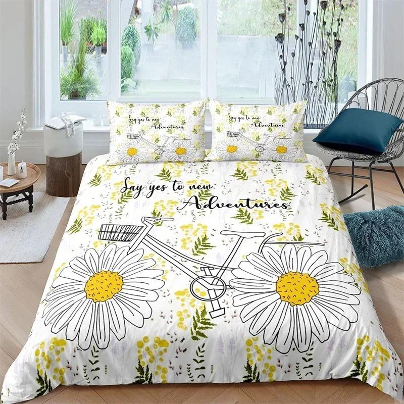 Set Biancheria da Letto Stampato Singolo Lato, Copripiumino Animali Piante Fiori Foglie Copri Piumino Cuscini Copriletti Comodi