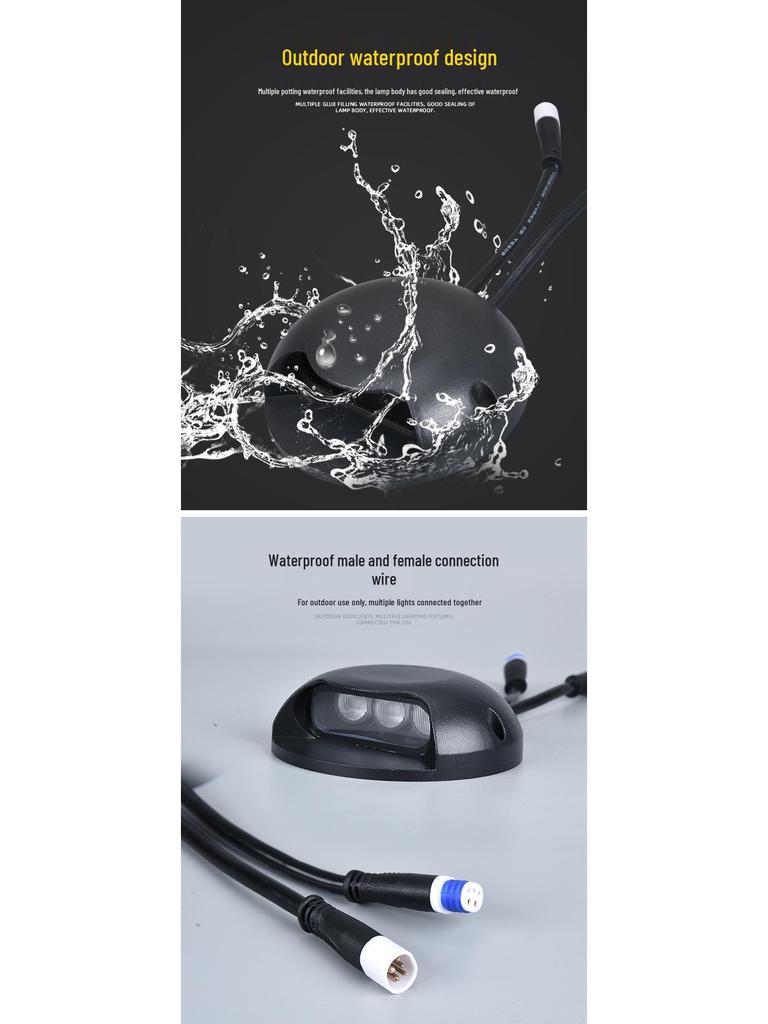 3W Waterproof LED Walkway Light, Turtle Back Design, Side Emitting Courtyard and Step Lighting
