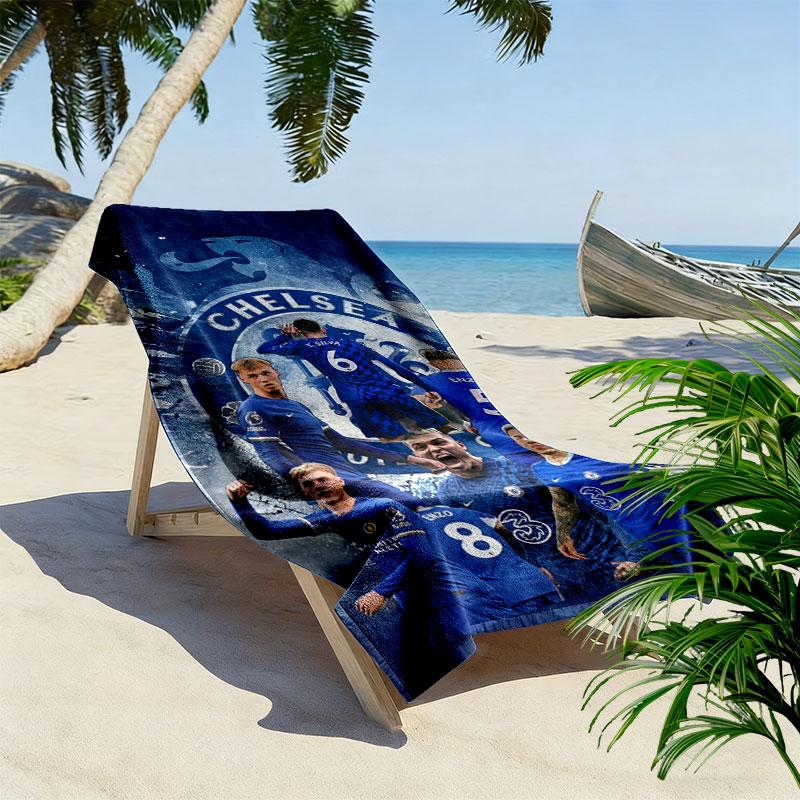 Chelsea Print Strandtuch, Großes Weiches Schnelltrocknendes Handtuch für Strand Camping Schwimmen