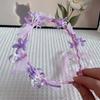 Sweet Hanfu Headdress Elegant Floral Crown Hairband Temperament Children Flower Headband  Party