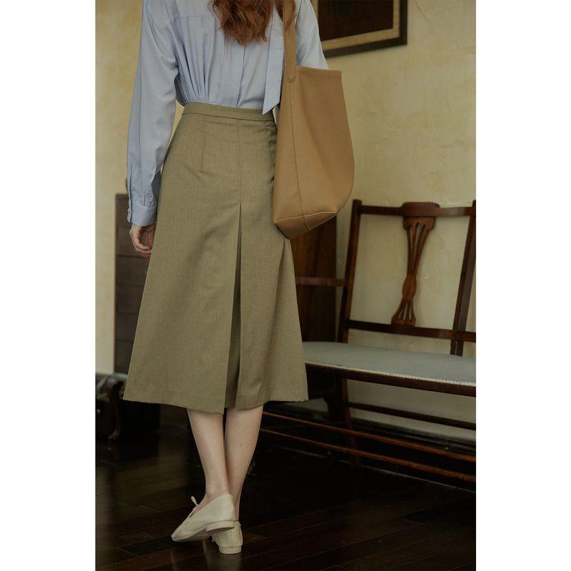 

Cpaia Sipiya Art Ruched French Retro High Waist Temperament Fancy Skirt