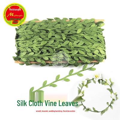 Couronne de feuilles vertes en soie pour décoration DIY, mariage et accessoires de paysage