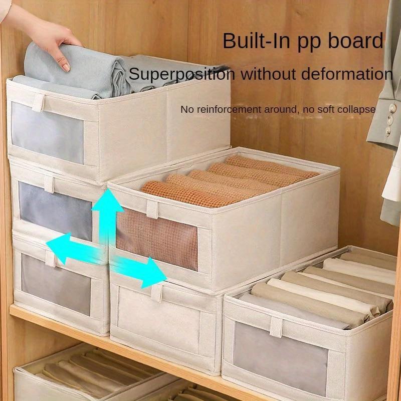 Sichtbare Kleiderschrank-Aufbewahrungsbox, Schrankschublade, Kleideraufbewahrungsbox für T-Shirts, Jeans, Unterwäsche, Hosen, Organizer-Box