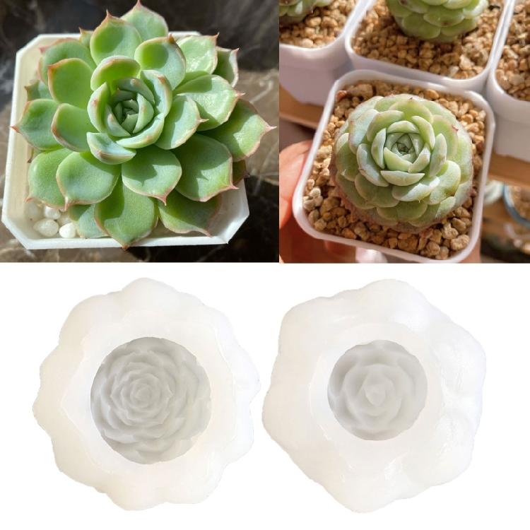 Moules en Silicone en Forme de Fleur pour Résine Époxy Bougie Faite Main Décoration de Maison Démoulage Facile Moule à Savon en Silicone