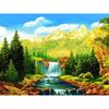 5D Diy Waterfall Diamond Painting Kit Celá kulatá vrtačka Krajina Diamantové vyšívání Mozaika Umělecké křížové stehy Domácí dekorace