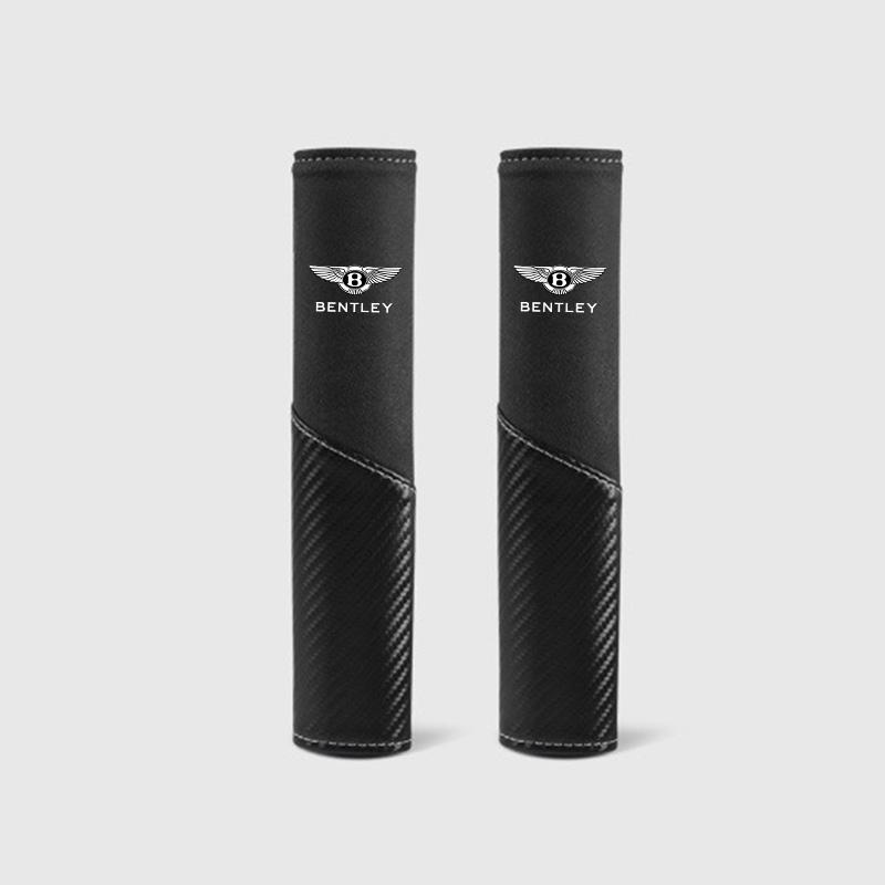 2Pcs For Bentley Continental GT MULLINER Bentayga Flying Hurtling Spur Car Safety Belt Protection Cover Seatbelt Pad Accessories MY0
