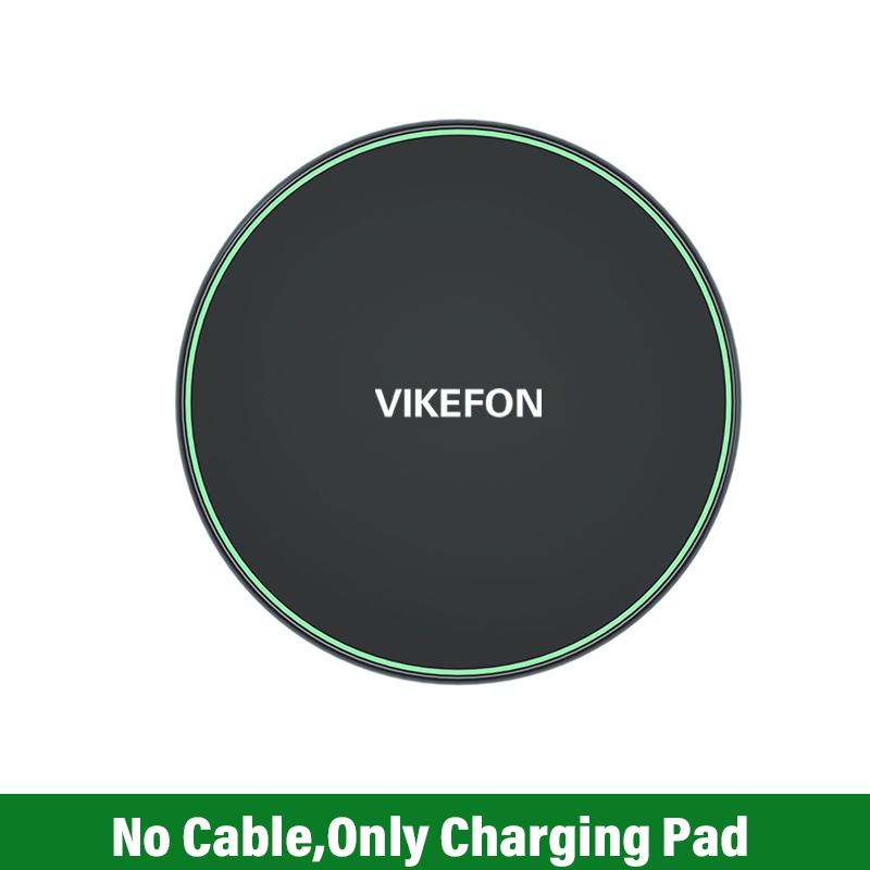 Wireless Charger Pad Stand Desktop Ultra-thin Mobile Phone Fast Charging Dock Station For iPhone 15 14 13 12 Samsung Note Xiaomi