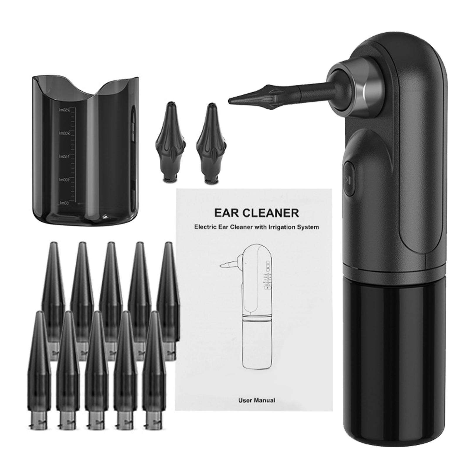 

Электрический скребок для ушей Очиститель ушной серы Набор для чистки ушей Портативный очиститель ушей для взрослых Детская ушная сера чёрный