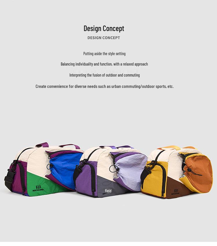 Nylon Large-Capacity Gym & Travel Bag with Wet-Dry Separation