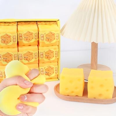 Mačkací čtvercový sýr Mačkací hračky Pomalý odskok Tlačení Úleva od stresu Senzorická hračka Měkký máslový sýr Fidget hračka Vánoční dárek