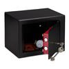 Relaxdays Safe with Key, Double Bit, Wall or Floor Mounting, Small Safe, Hlp: 17x23x17, Black