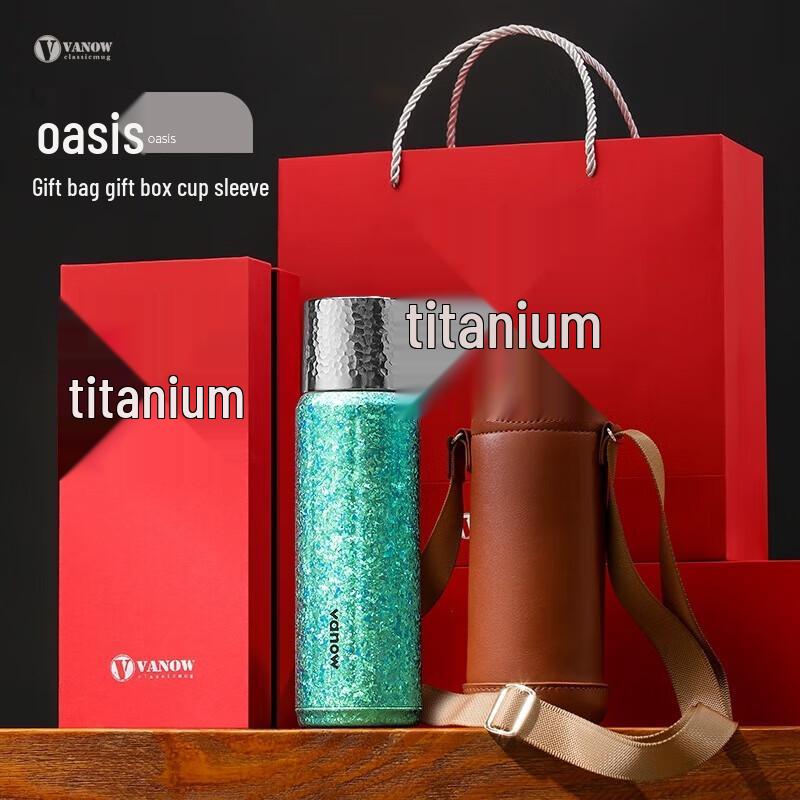 Vanow Double-Layer Pure Titanium Insulated Tea Cup with Infuser